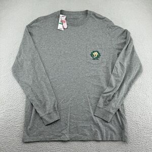 NWT Vineyard Vines Happy Holidays Labrador Shirt Mens Large Gray Long Sleeve
